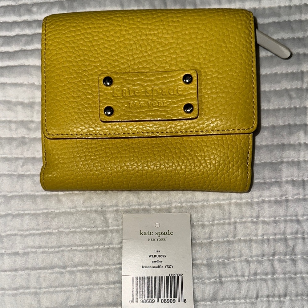 Kate Spade Yellow Textured Leather Wallet
